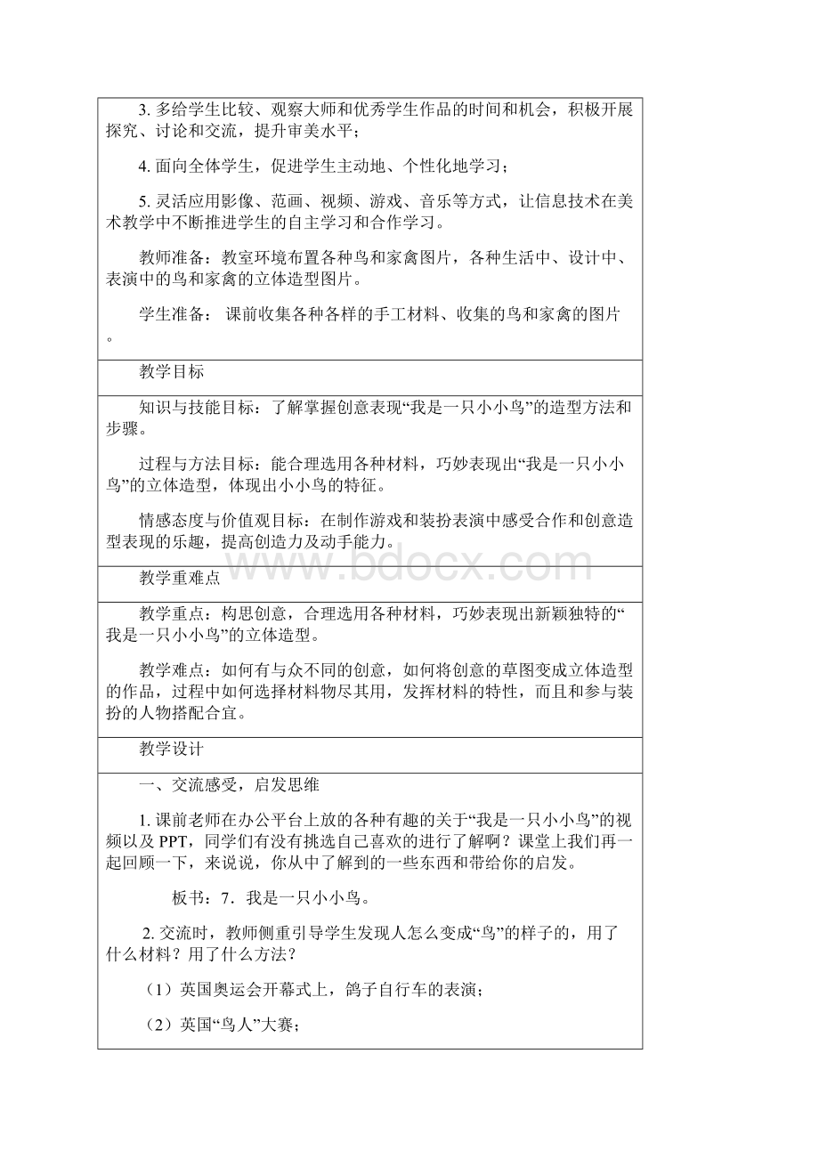 最新苏教版四下美术教案07 我是一只小小鸟教学设计.docx_第2页