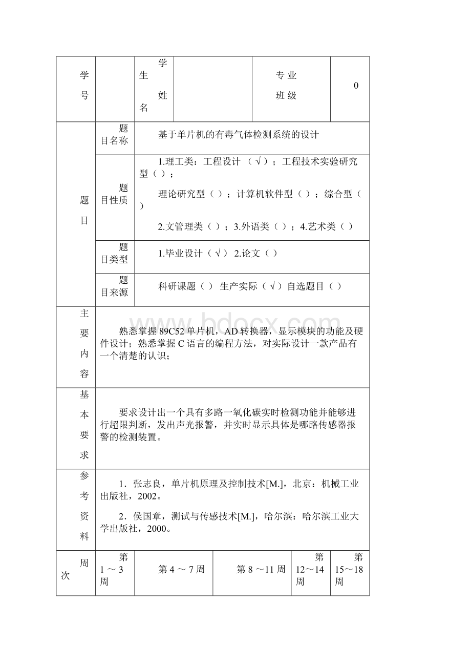 基于单片机的有毒气体检测系统的设计本科毕业设计.docx_第3页