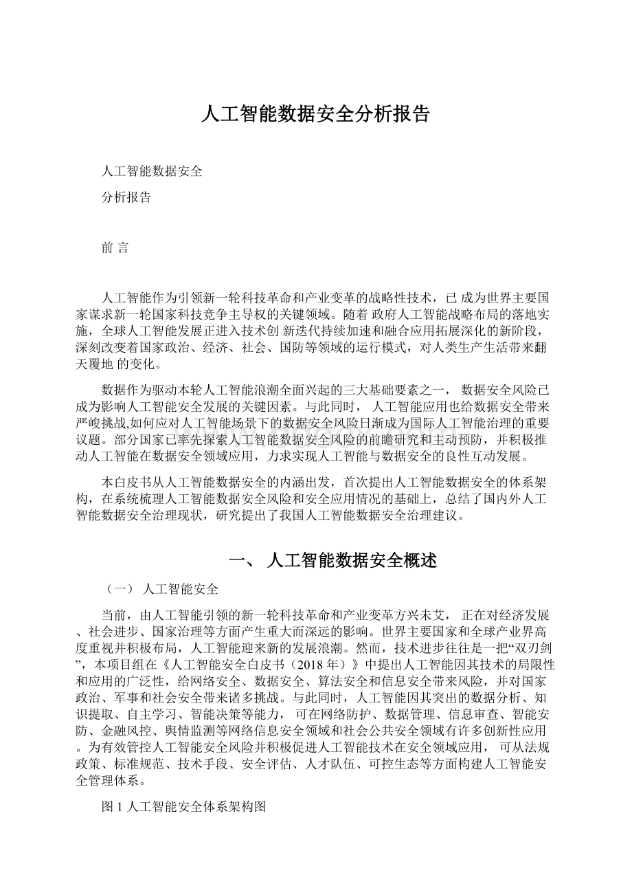 人工智能数据安全分析报告Word格式文档下载.docx