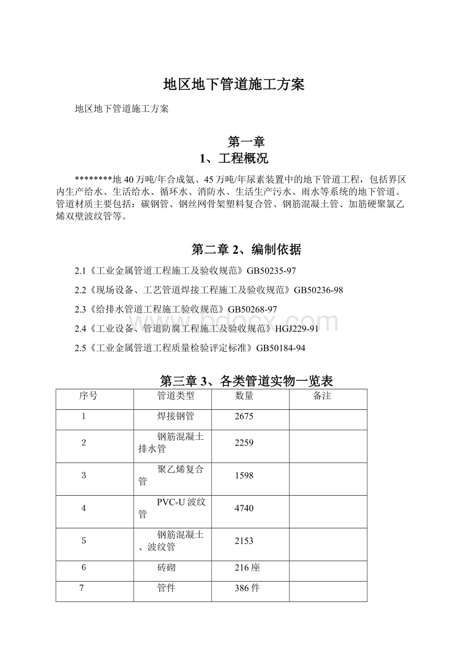 地区地下管道施工方案.docx