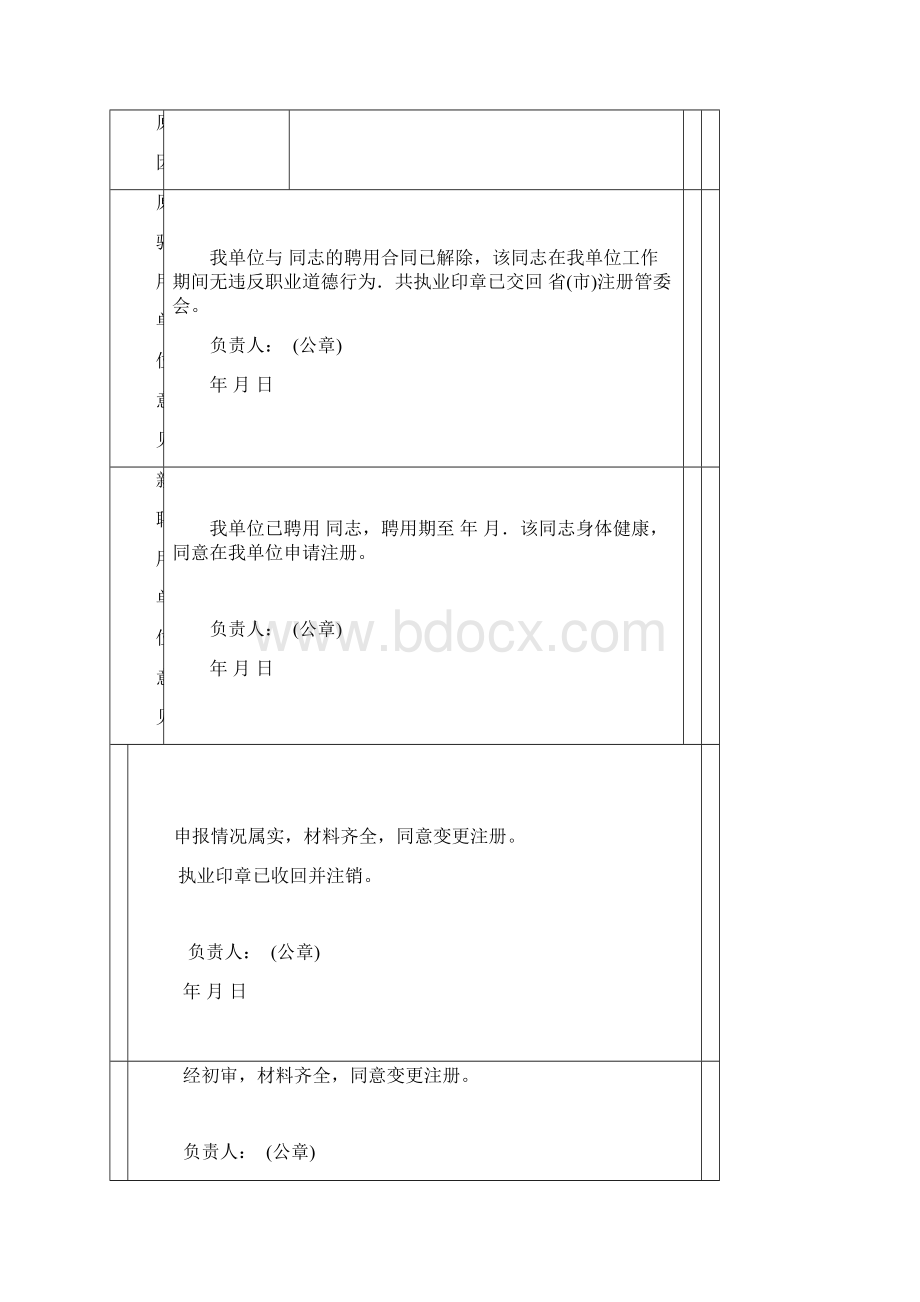 一级注册结构工程师变更注册申请表Word文档下载推荐.docx_第2页