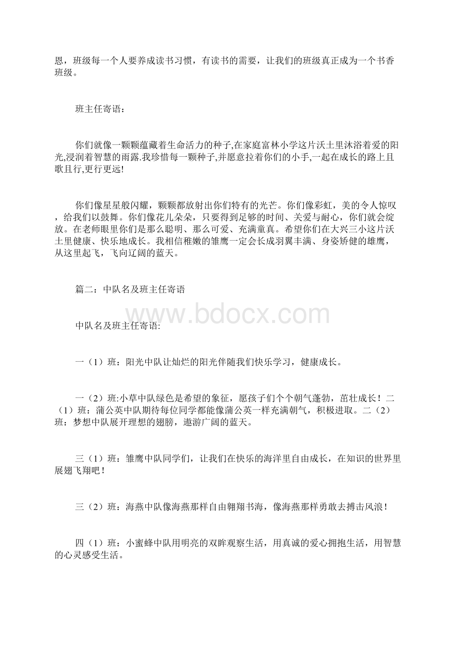 雏鹰中队班主任寄语.docx_第2页