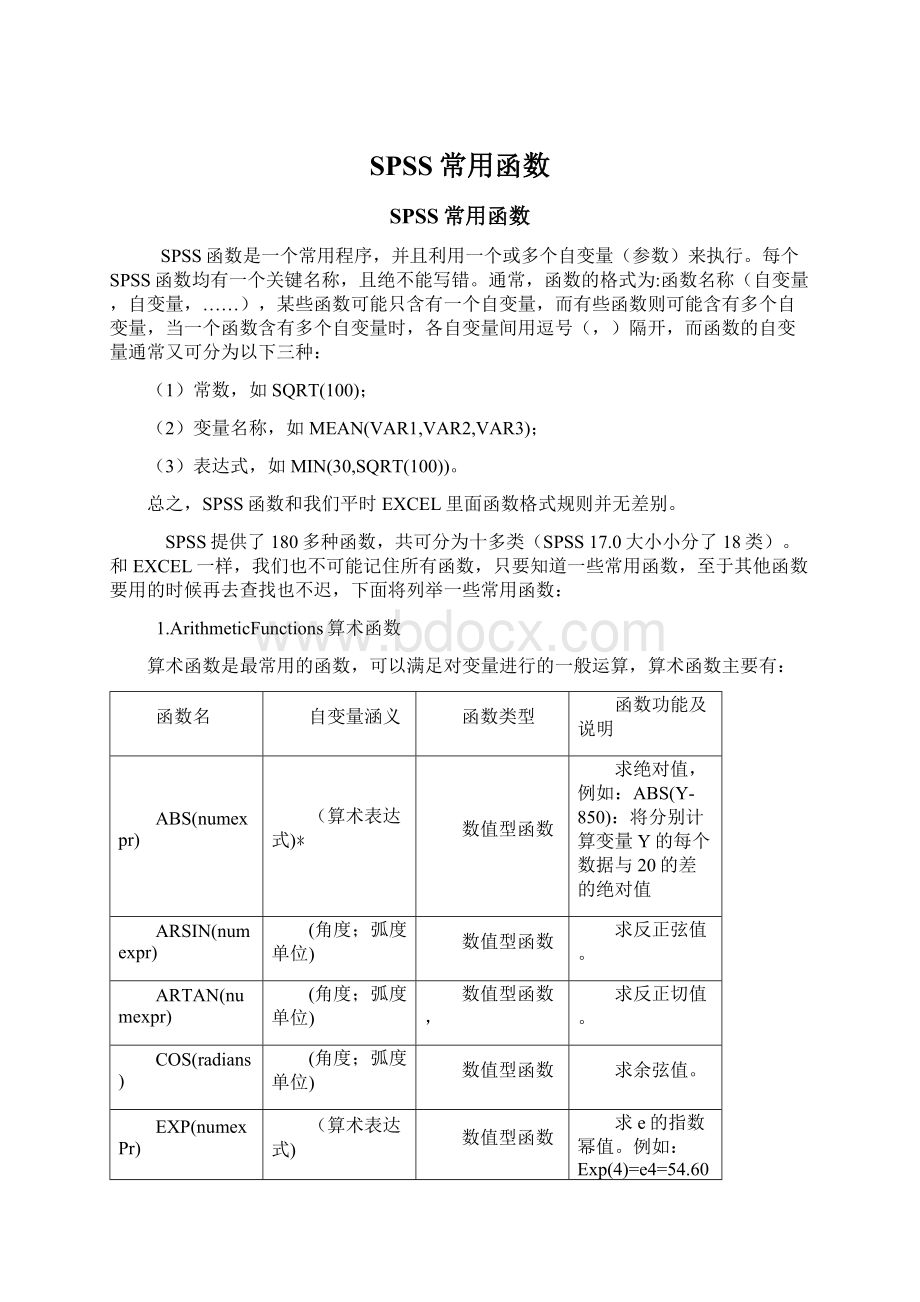 SPSS常用函数.docx_第1页