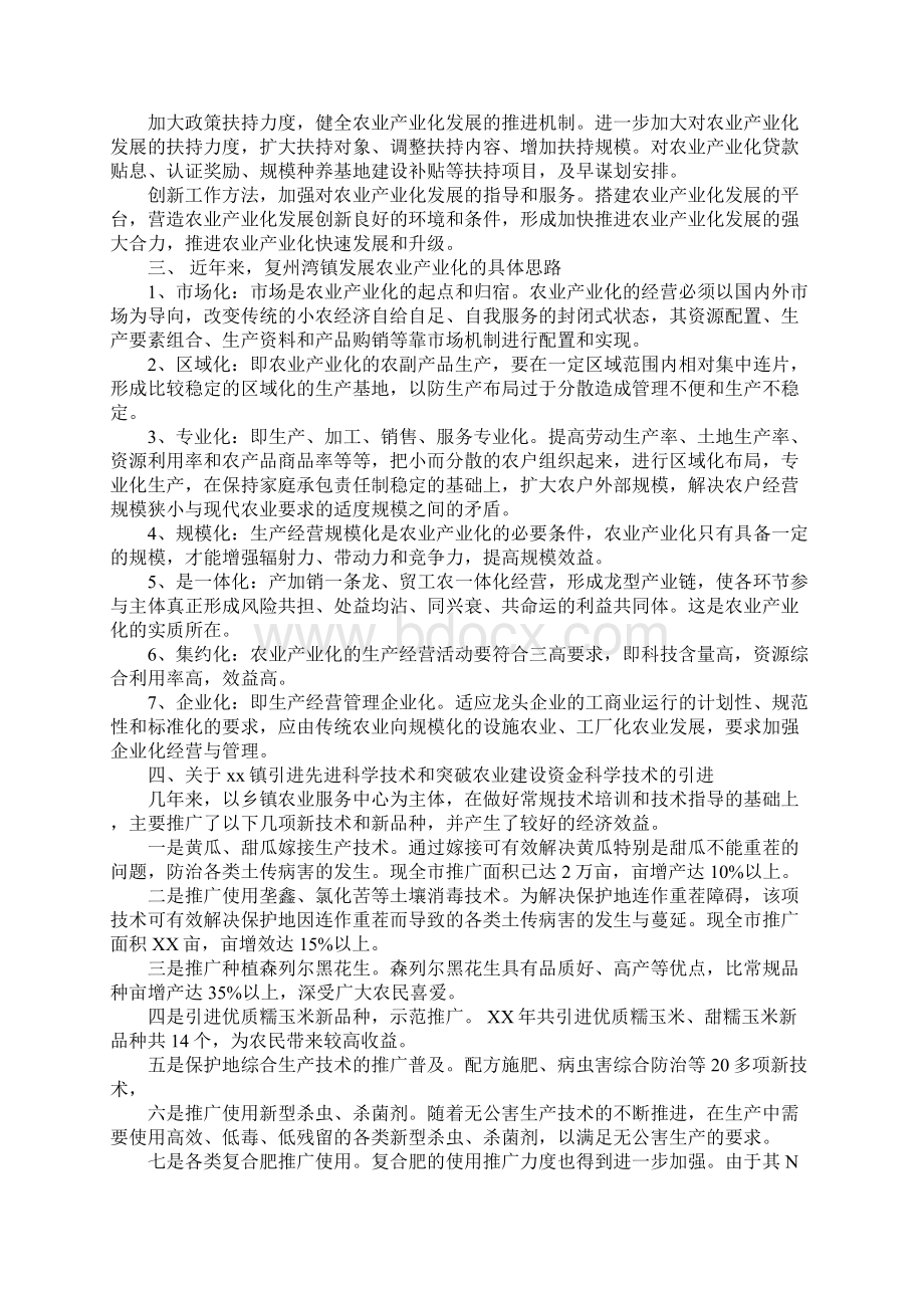 关于农村农业产业化建设调研报告文档格式.docx_第3页