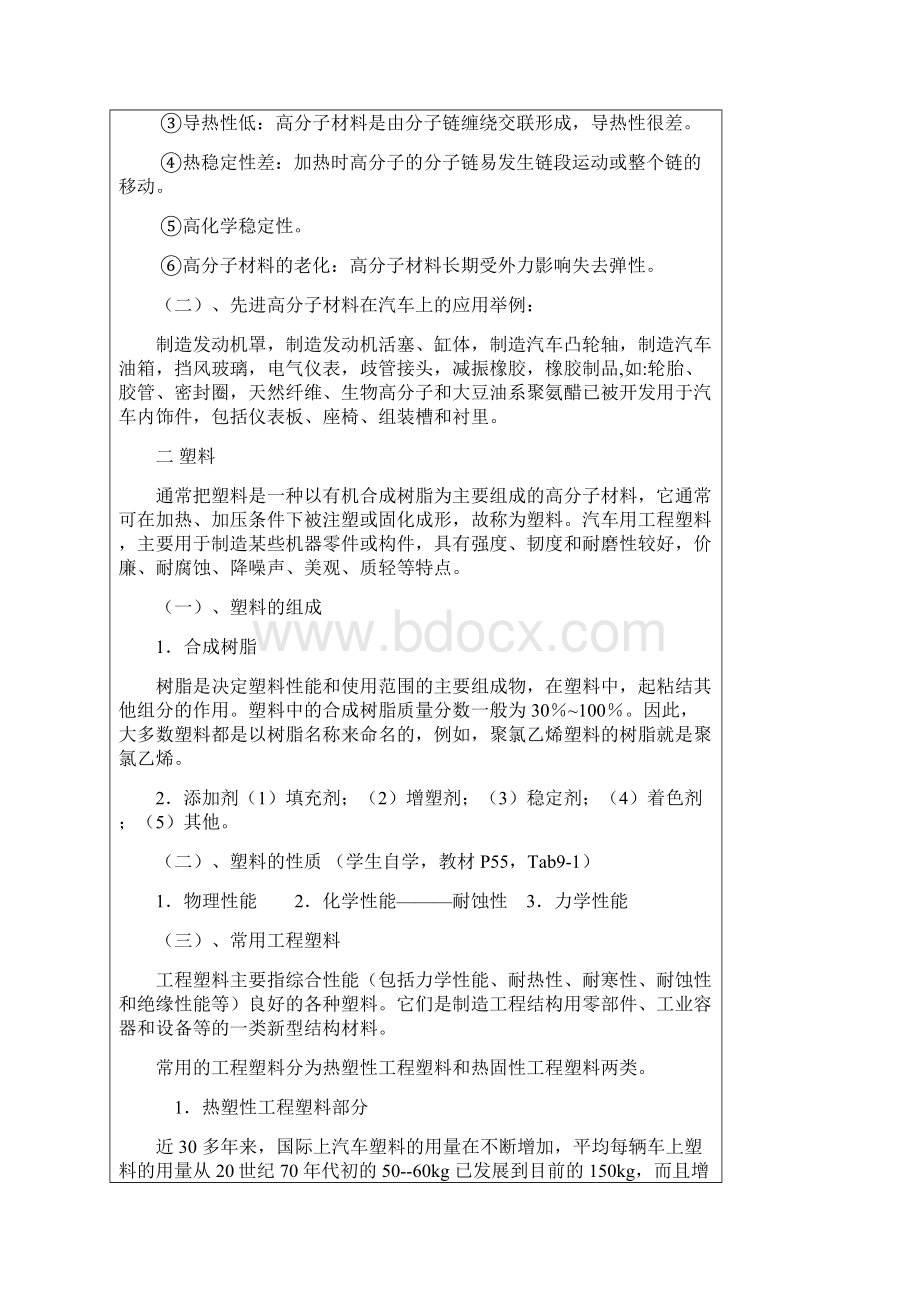 浙江XX学院第九章汽车常用非金属材料材料.docx_第3页