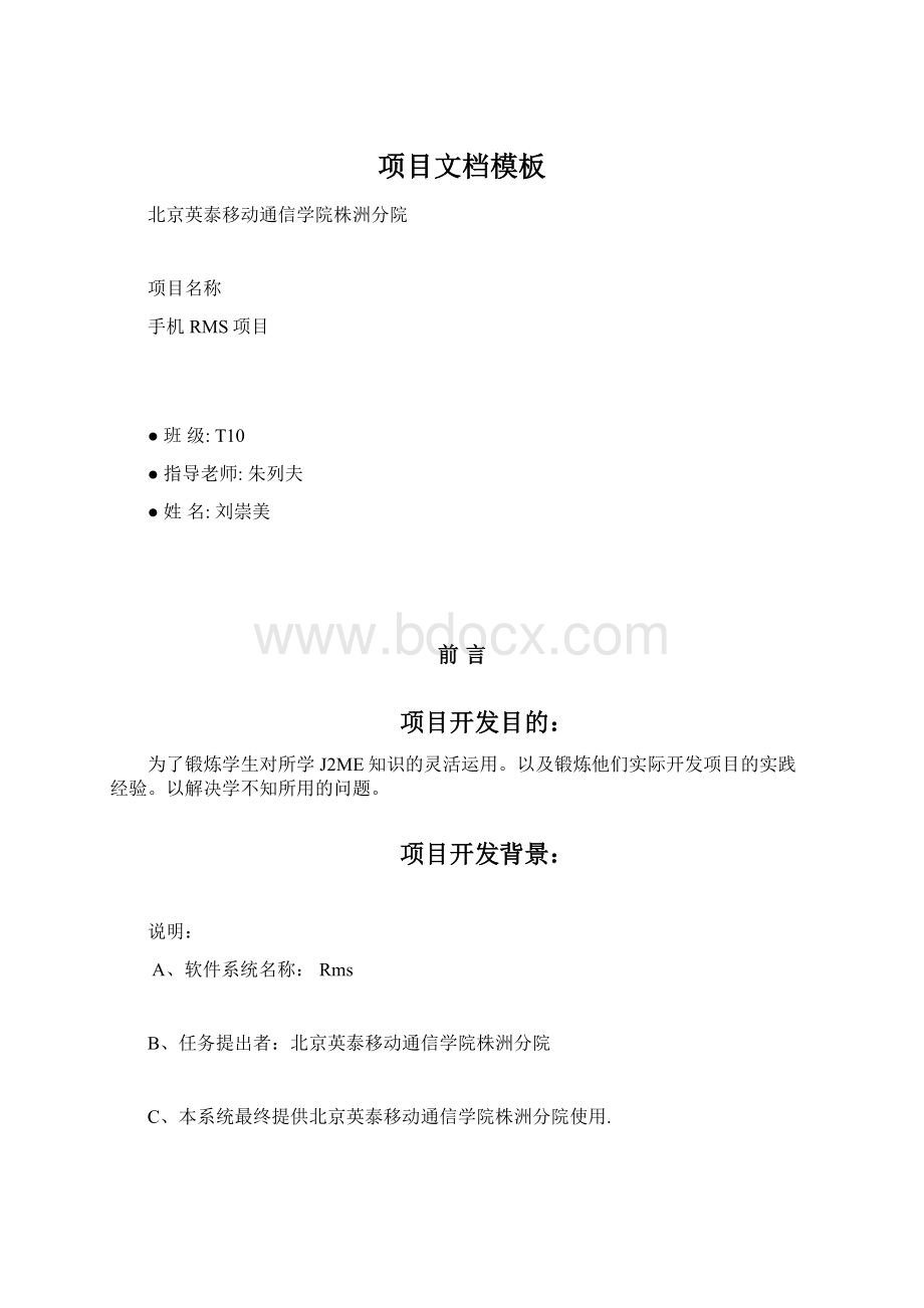 项目文档模板Word下载.docx_第1页