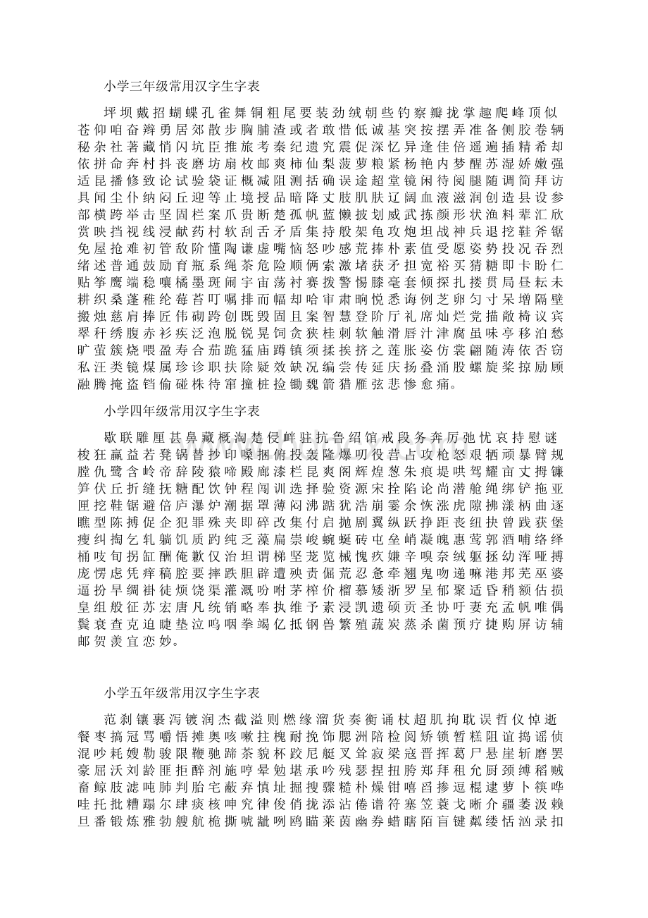 一至六年级常用汉字生字表讲课稿.docx_第2页