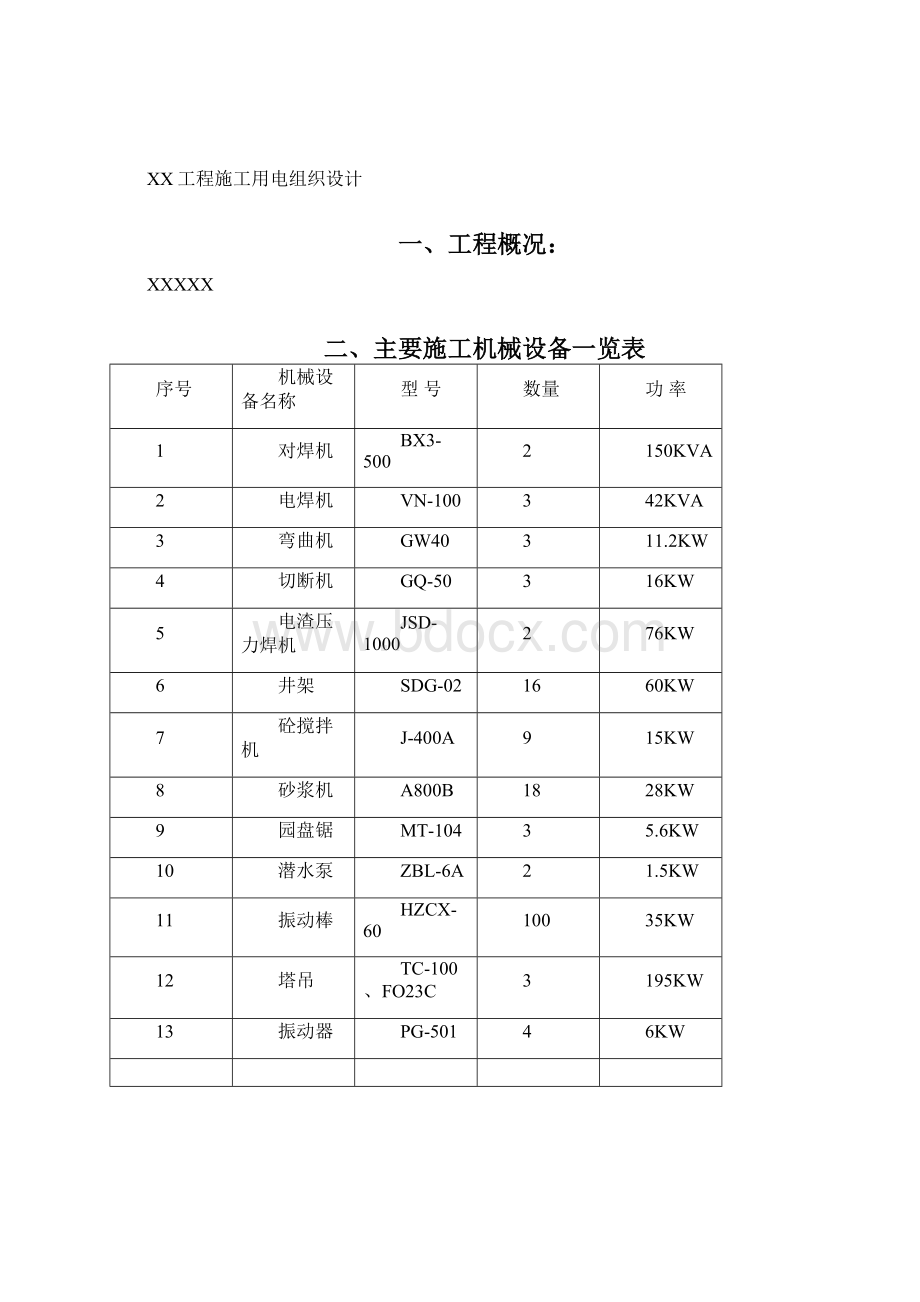 工程施工用电施组设计样本Word格式文档下载.docx_第2页