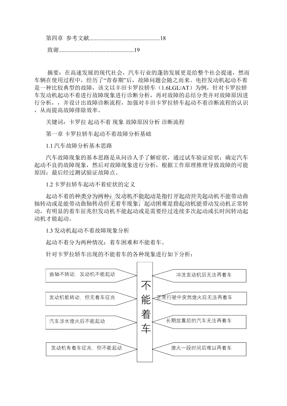 丰田卡罗拉轿车发动机起动不着的故障诊断与排除概要.docx_第2页