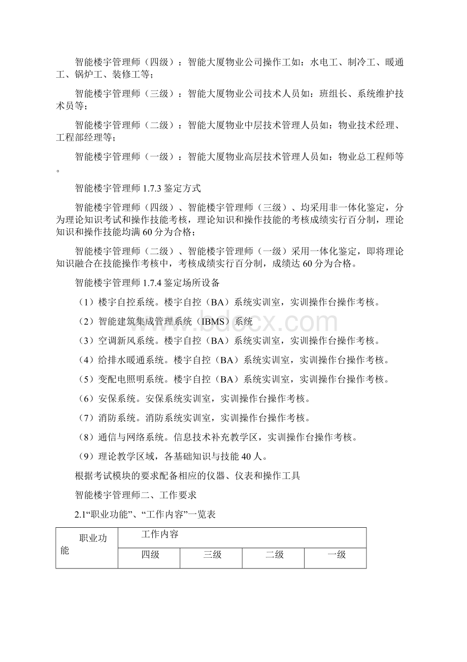 《智能楼宇管理师》职业标准Word格式文档下载.docx_第3页