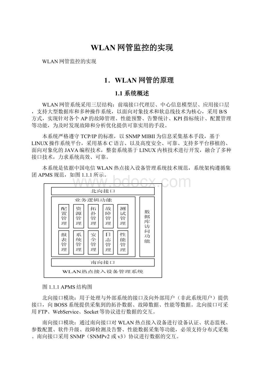 WLAN网管监控的实现.docx_第1页