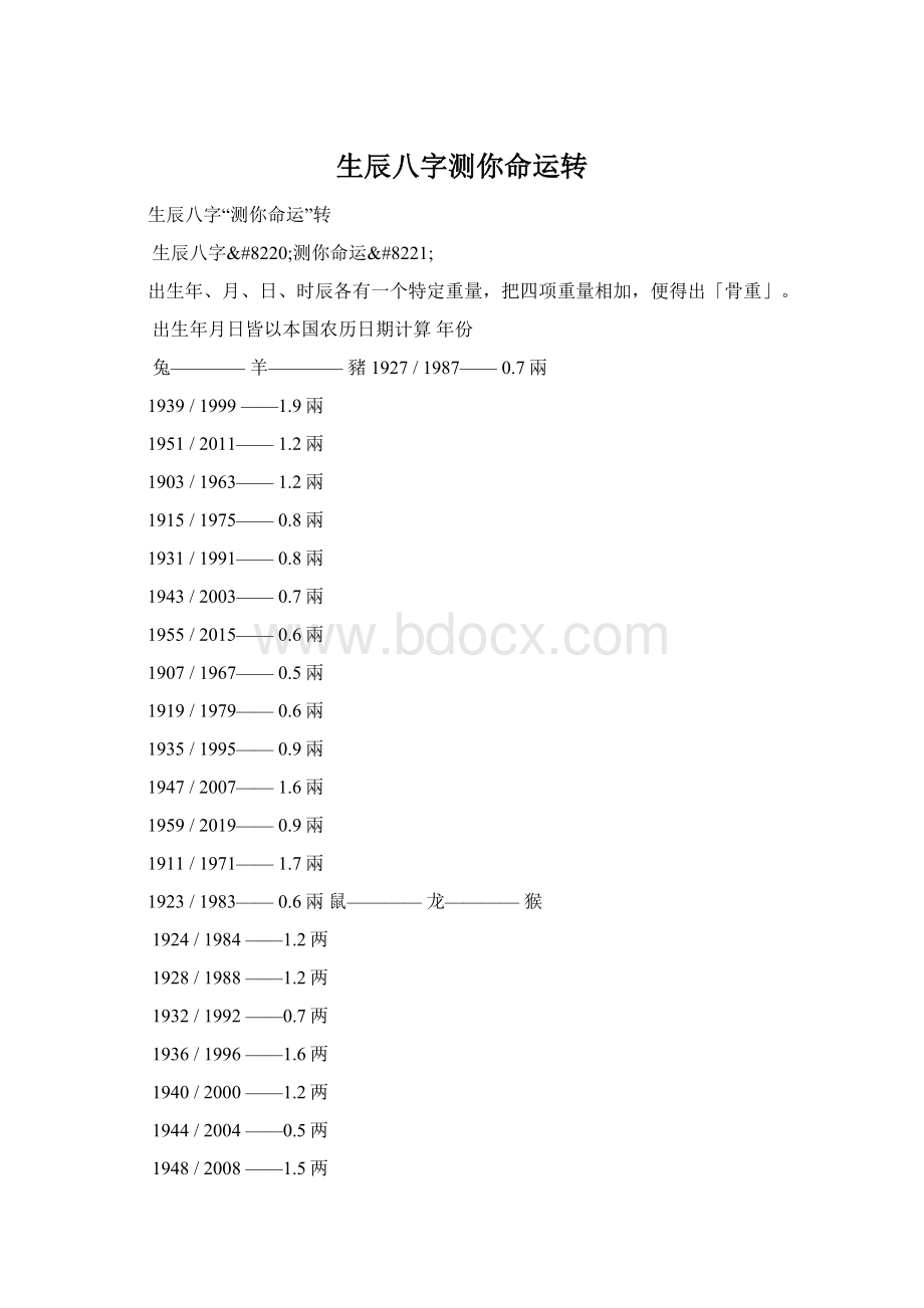 生辰八字测你命运转.docx_第1页