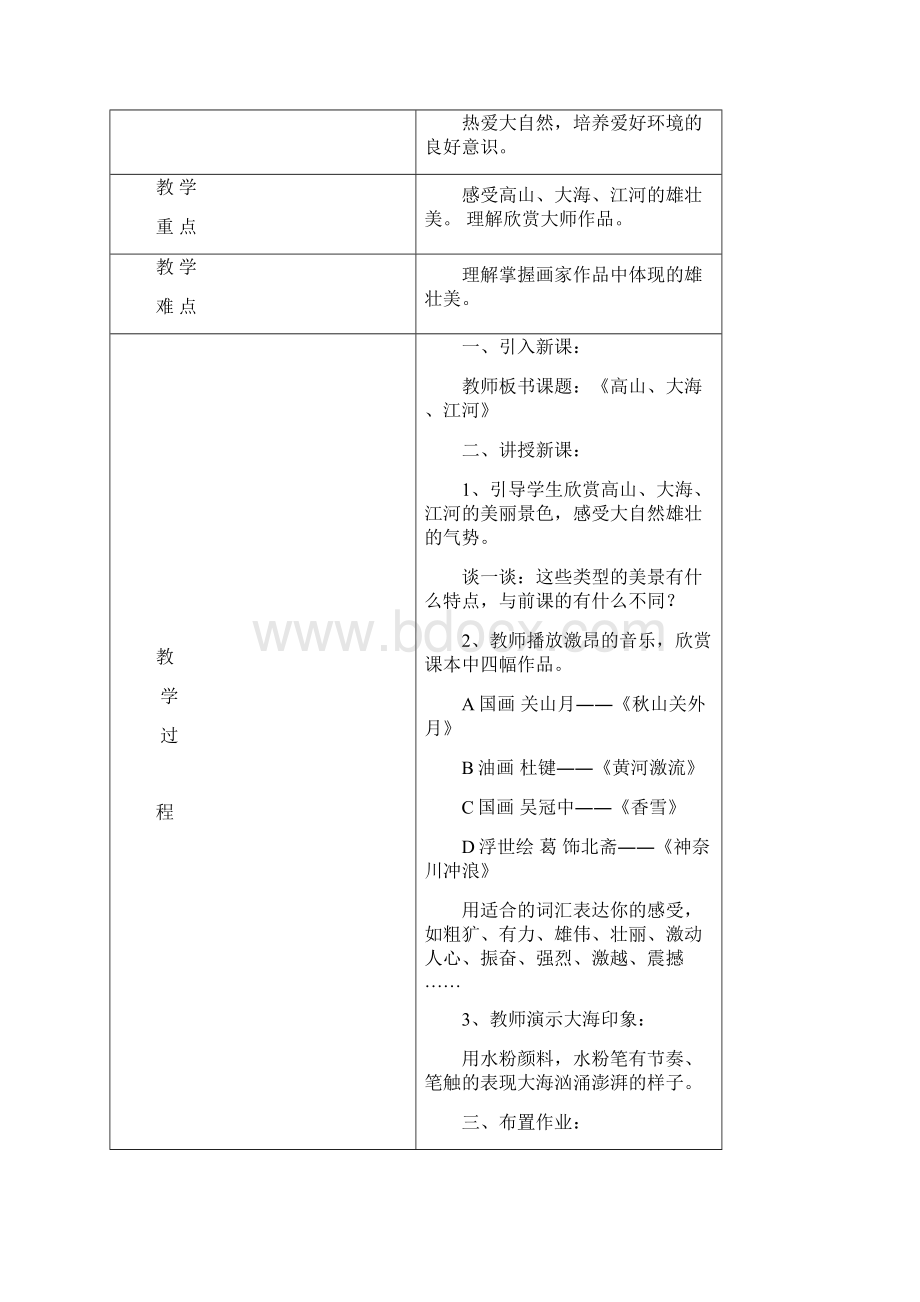 岭南版美术四年级上册全册教学设计.docx_第3页