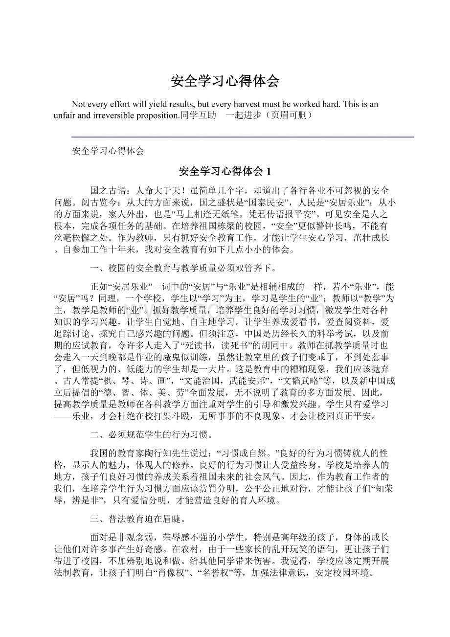 安全学习心得体会.docx