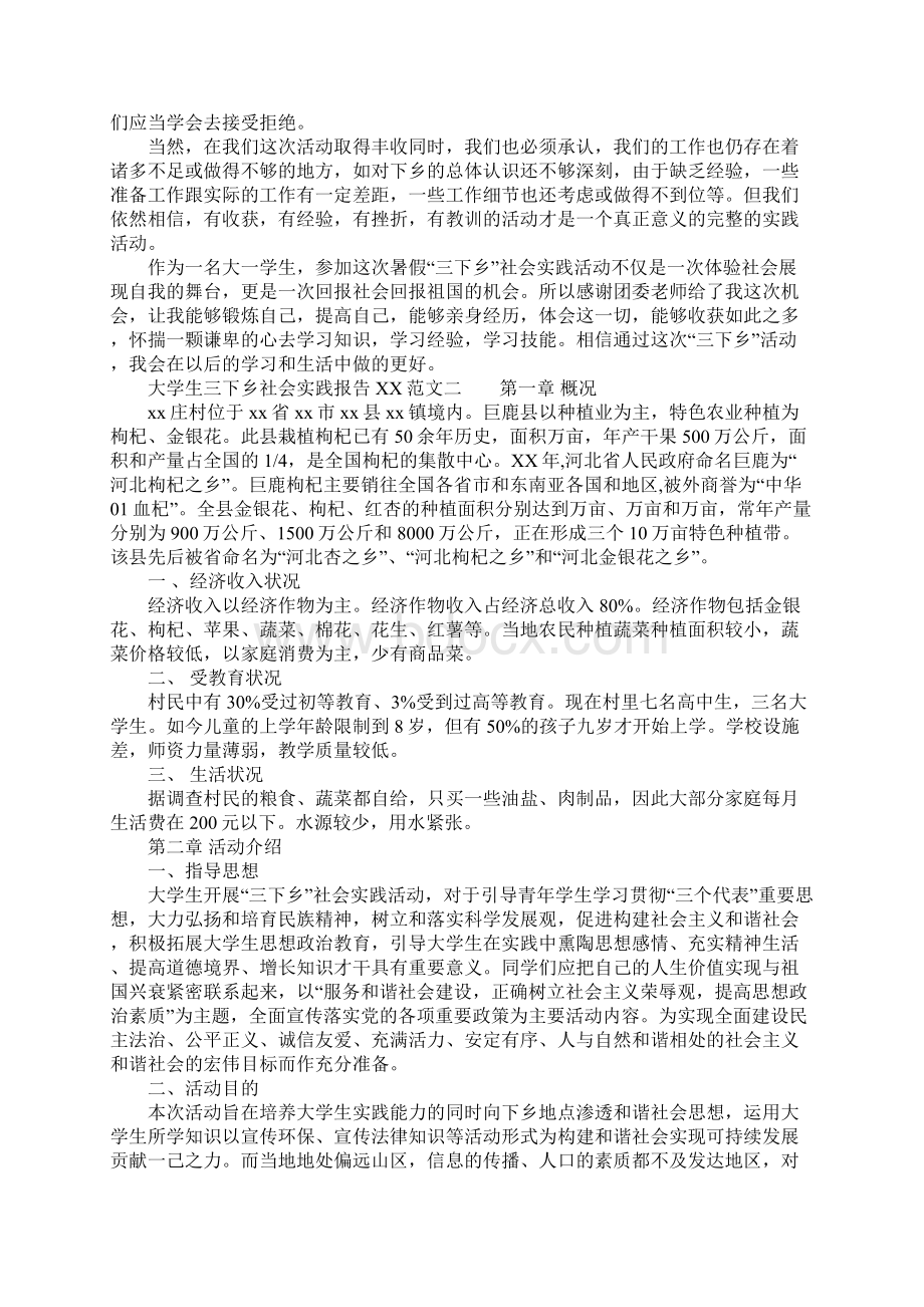 大学生三下乡社会实践报告XX.docx_第2页