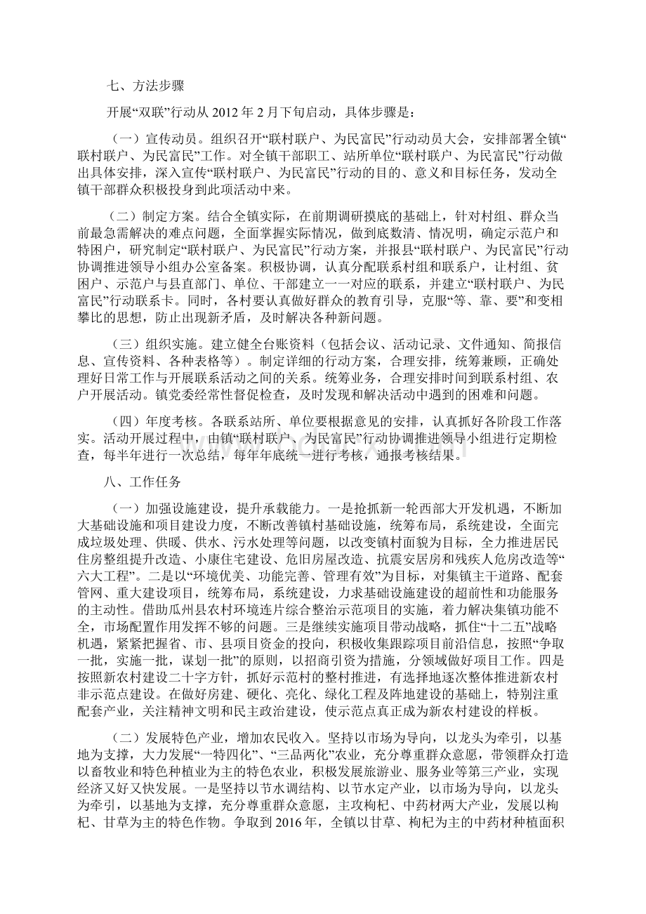 锁阳城镇联村联户为民富民行动五年规划.docx_第3页