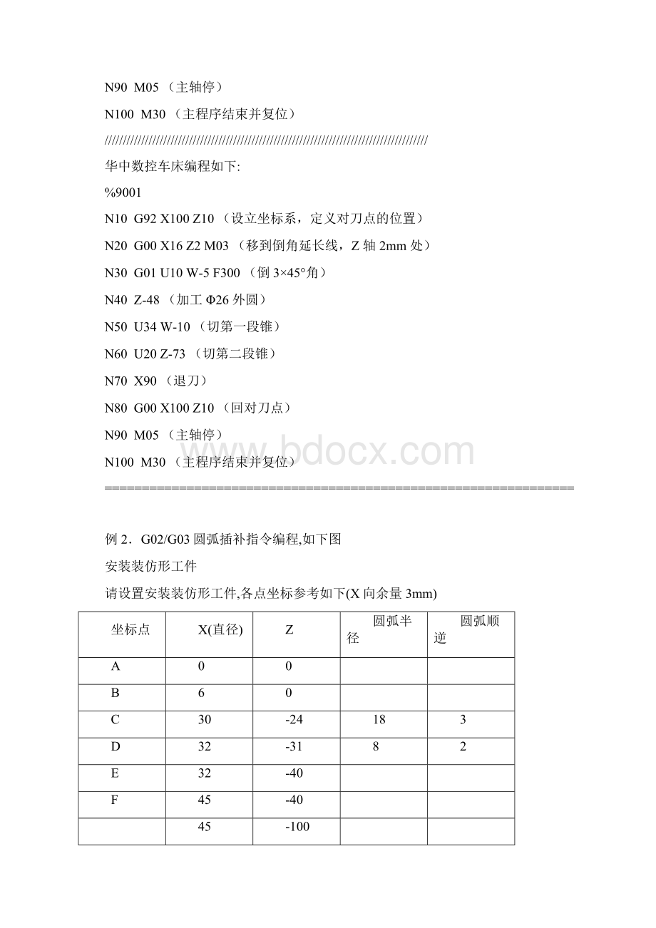 数控车床编程实例Word格式.docx_第2页