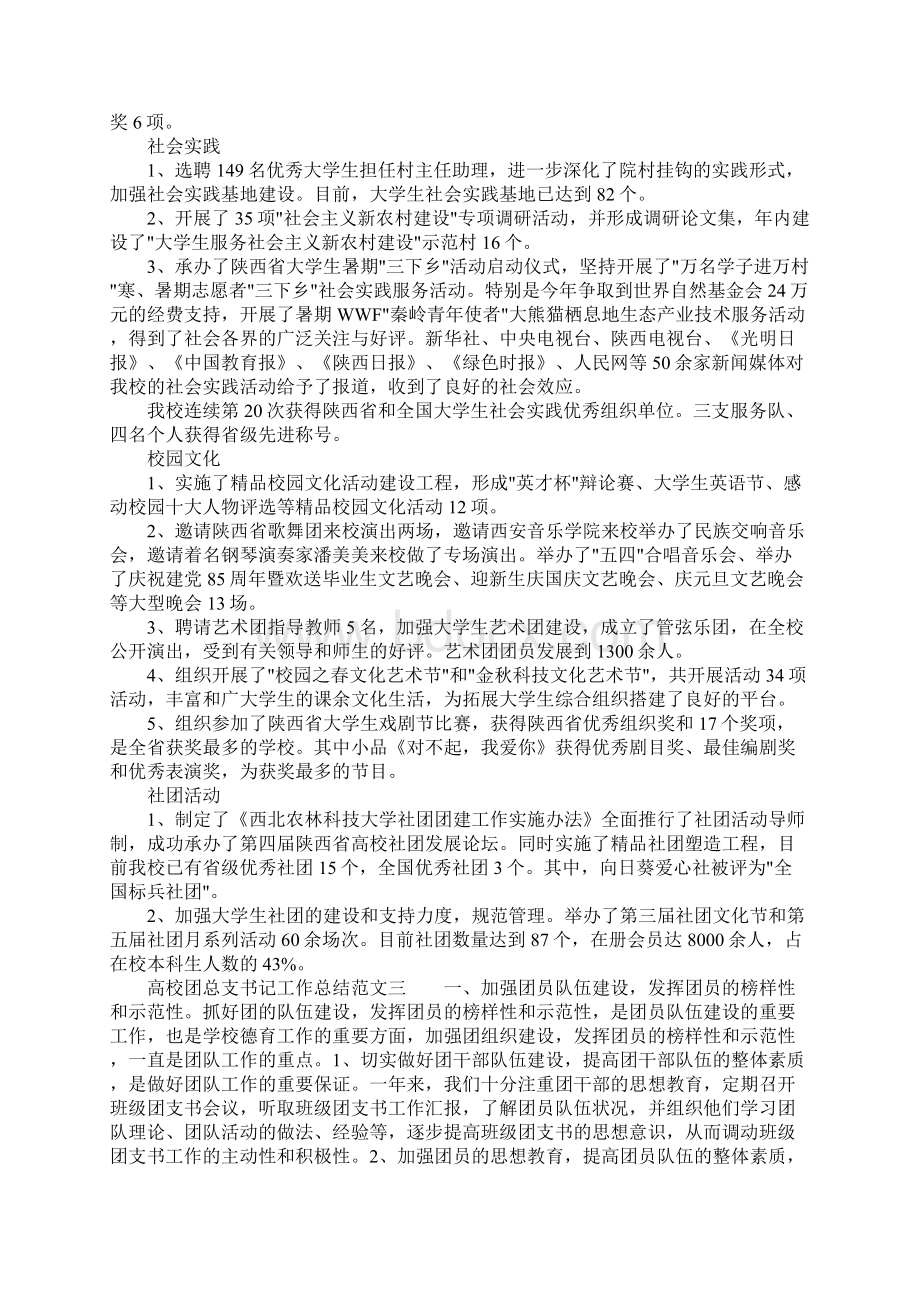 XX年高校团总支书记工作总结.docx_第3页