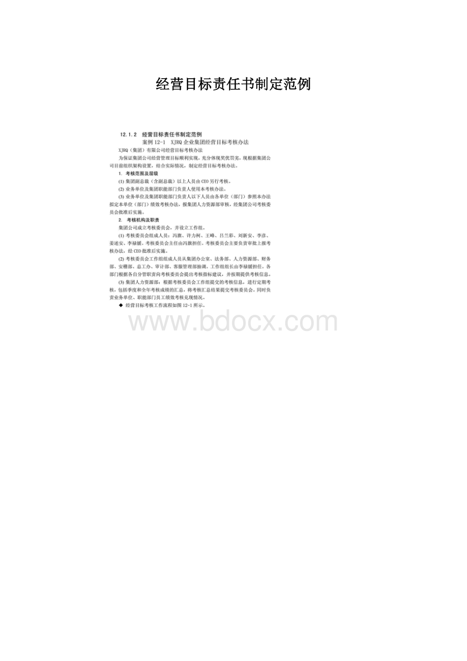 经营目标责任书制定范例.docx_第1页