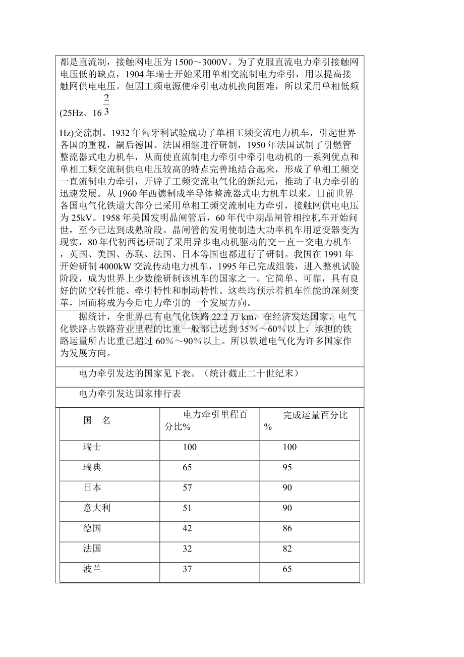 电力牵引在铁路运输中的地位及应用Word文档格式.docx_第2页