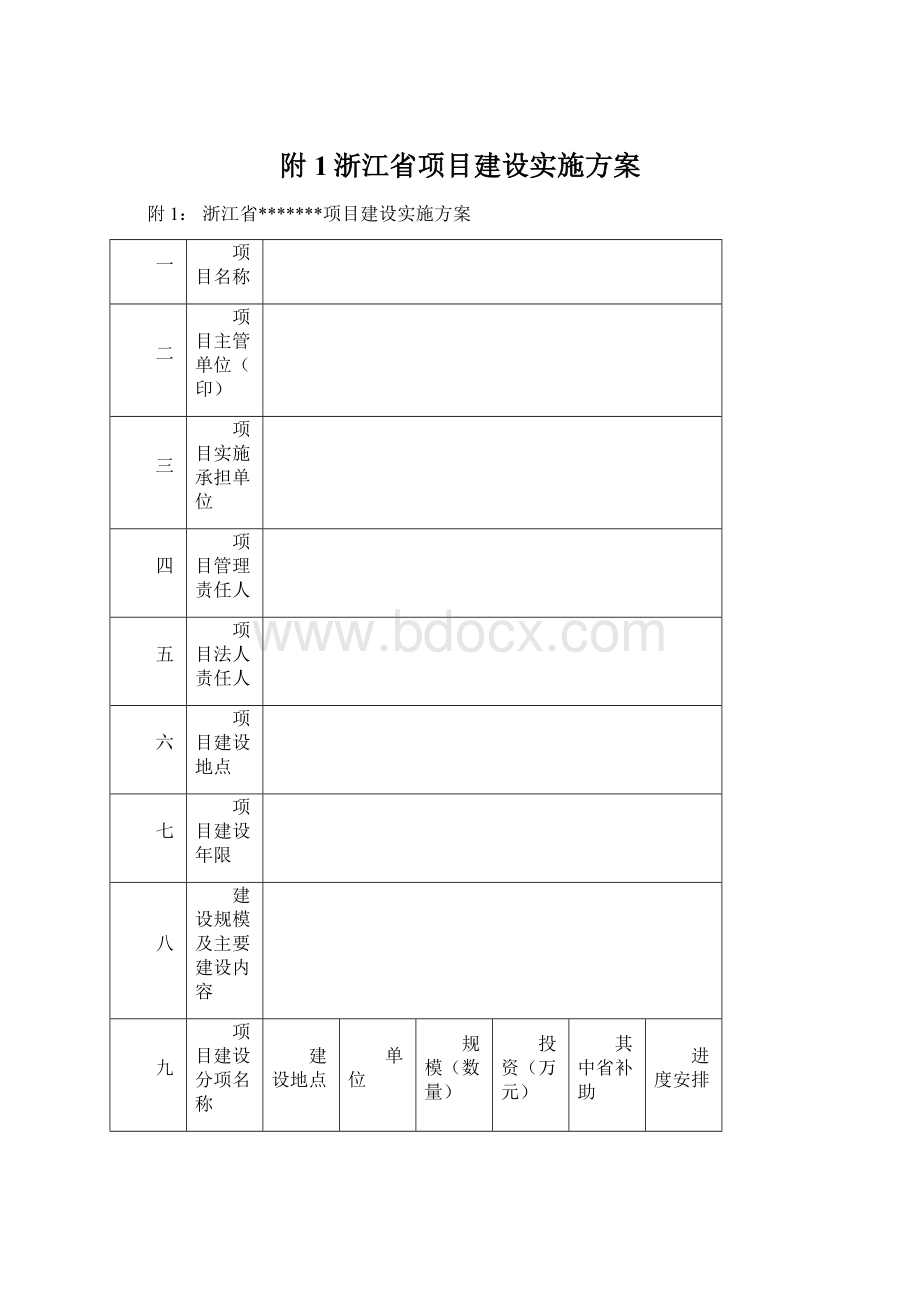 附1浙江省项目建设实施方案.docx_第1页