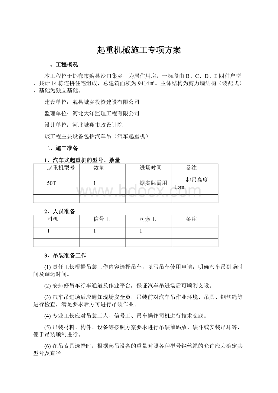 起重机械施工专项方案.docx_第1页