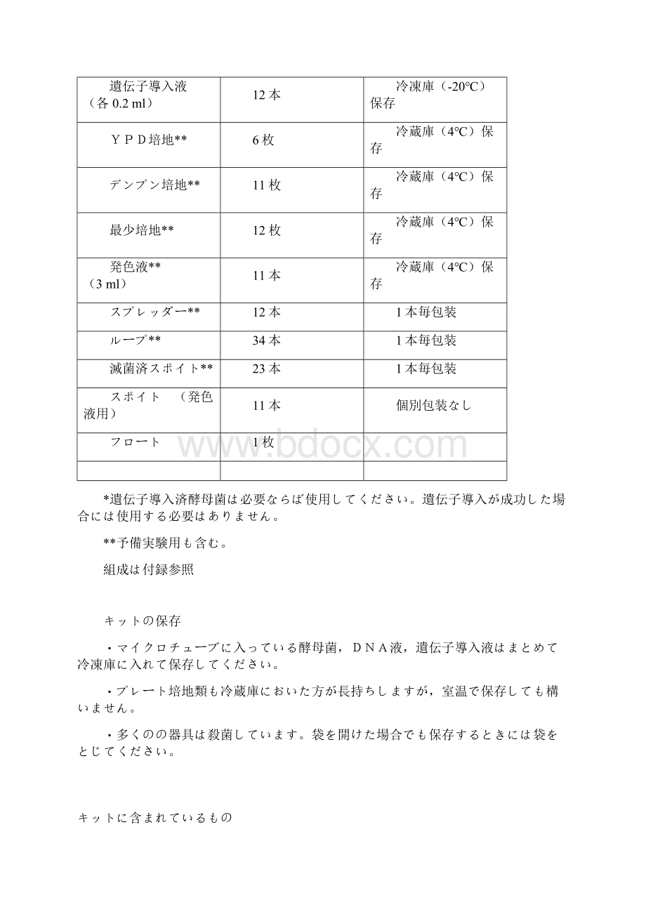 パン酵母を利用した组换えDNAキット精.docx_第2页