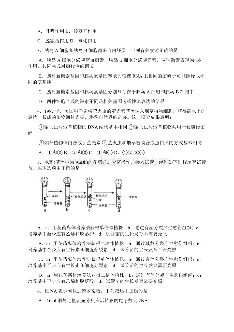 长沙市一中理科综合能力测试.docx_第2页