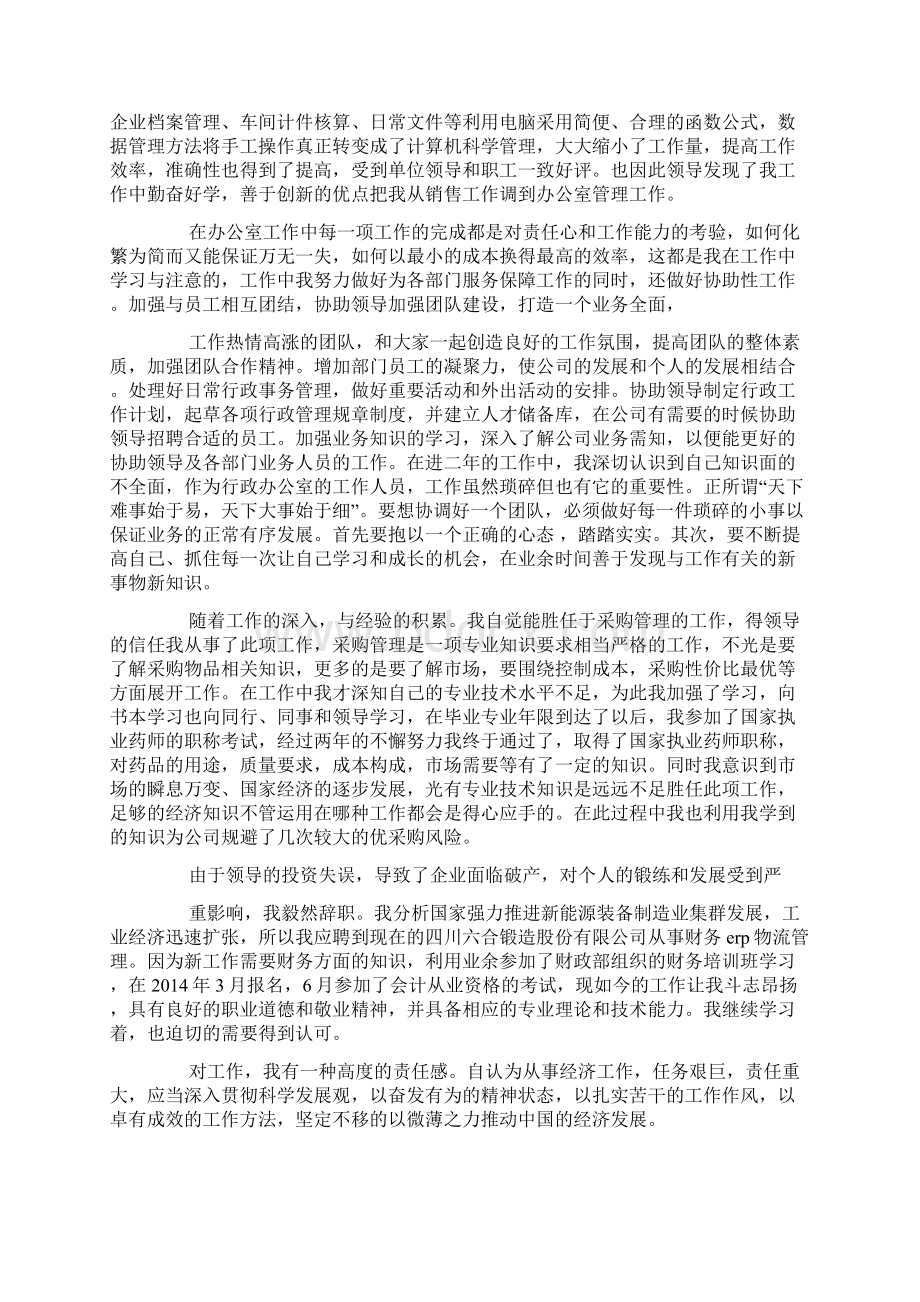 经济师专业技术工作总结精选多篇.docx_第2页