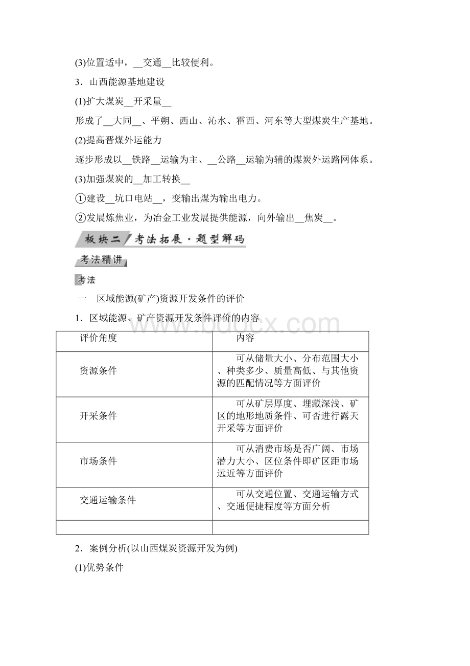 全国通用版版高考地理大一轮复习第十五章区域自然资源综合开发利用第36讲能源资源的开发以我国山西省.docx_第2页