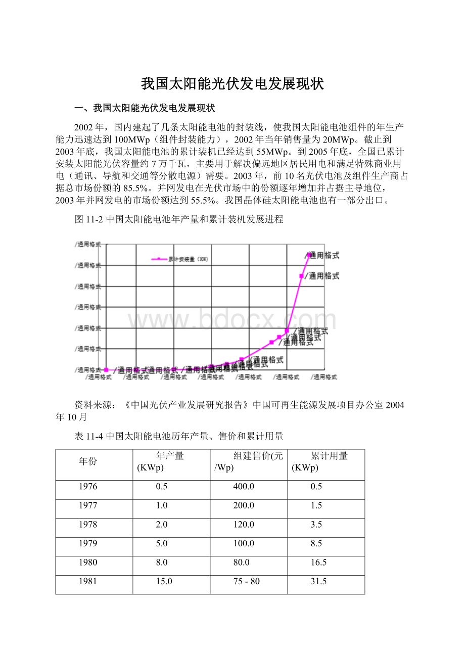 我国太阳能光伏发电发展现状.docx_第1页