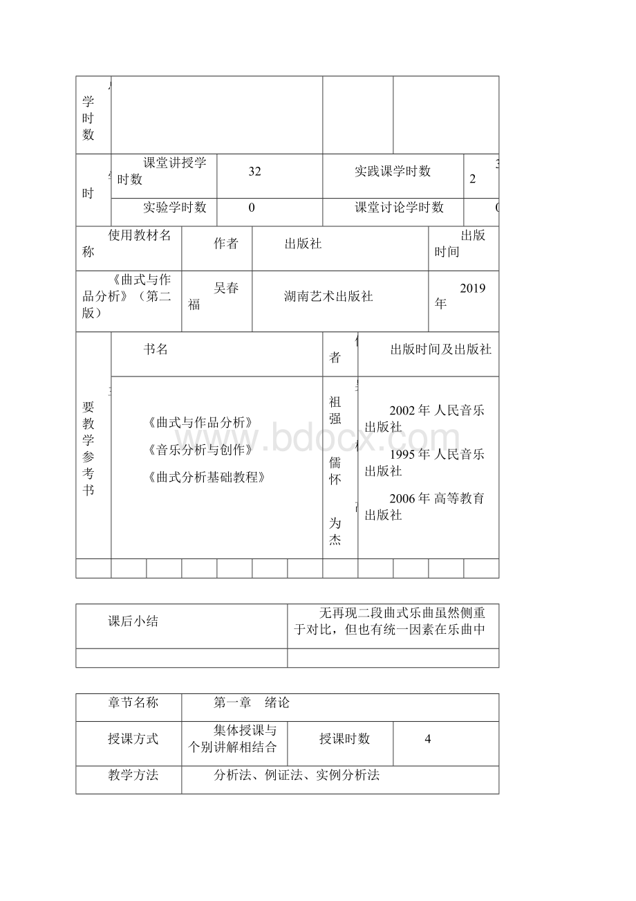 教案曲式分析第一学期Word格式文档下载.docx_第2页