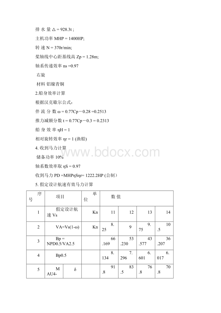 螺旋桨设计计算书讲解Word下载.docx_第2页