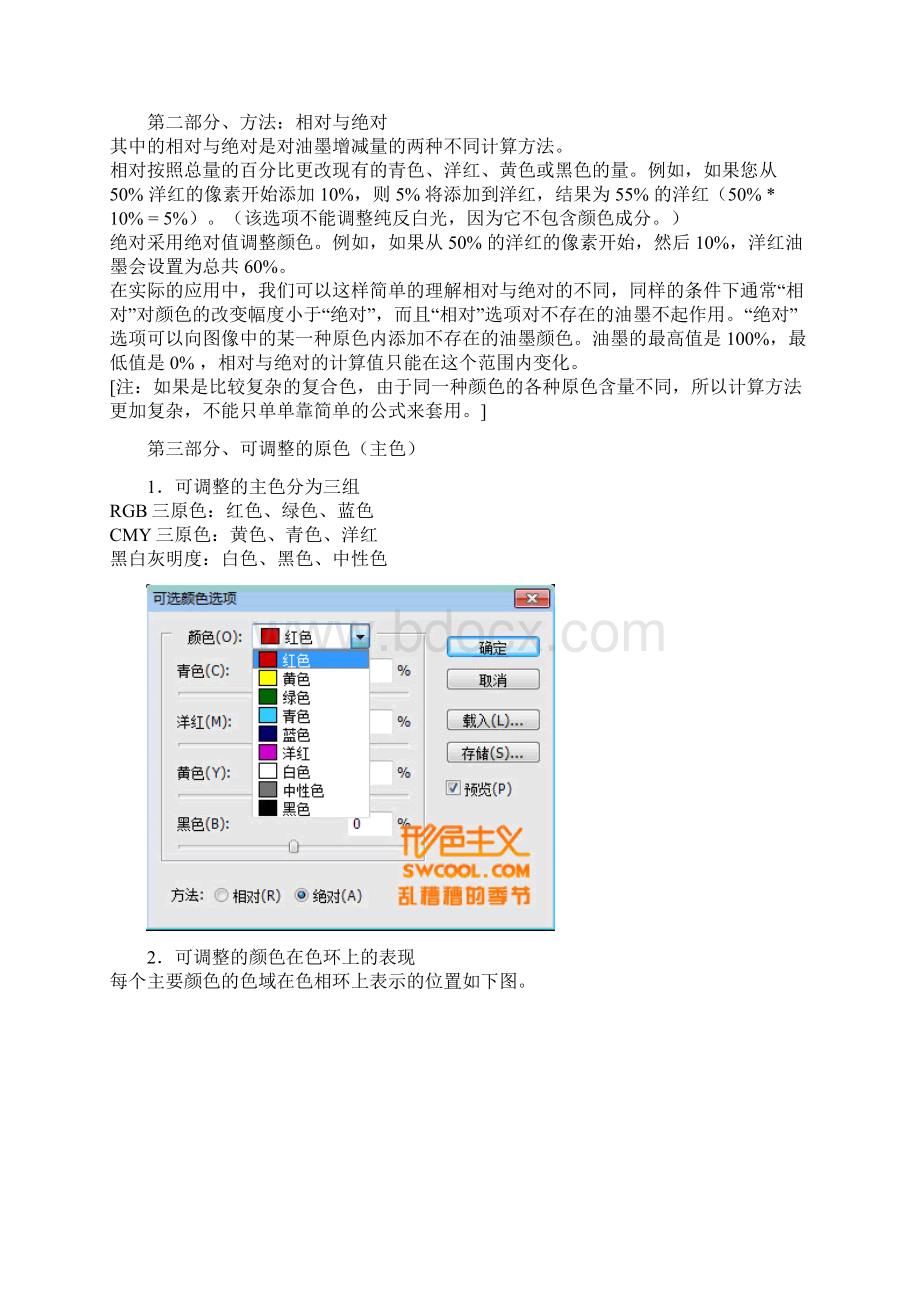 PS调色理论教程可选颜色的深入了解与应用上篇文档格式.docx_第2页