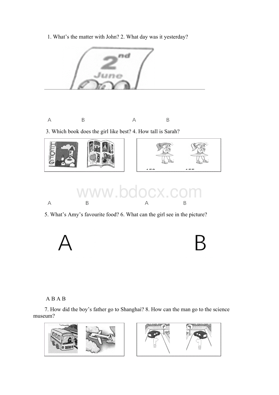 小学六年级英语下学期期末模拟卷.docx_第2页