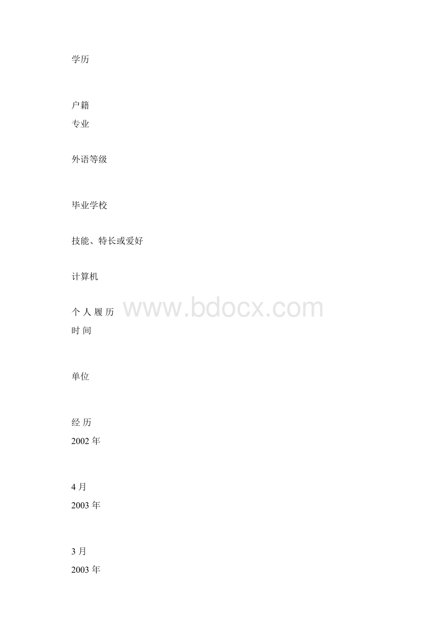 简单个人简历范本标准版.docx_第2页