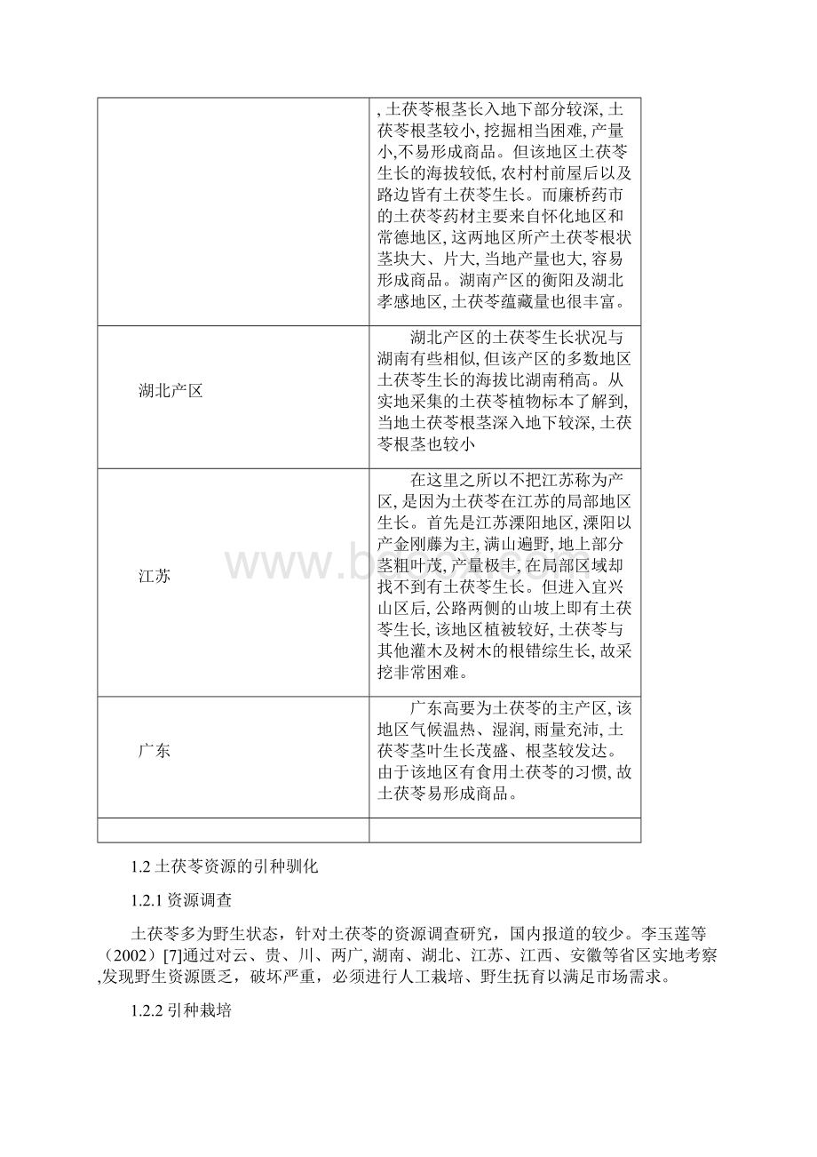 土茯苓的资源现状及开发利用对策初稿3知识分享.docx_第3页