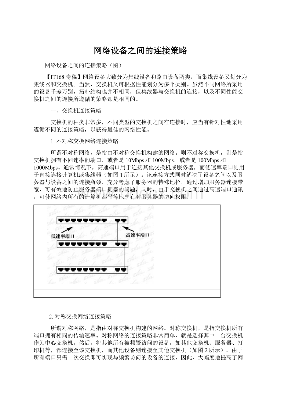 网络设备之间的连接策略Word格式文档下载.docx_第1页