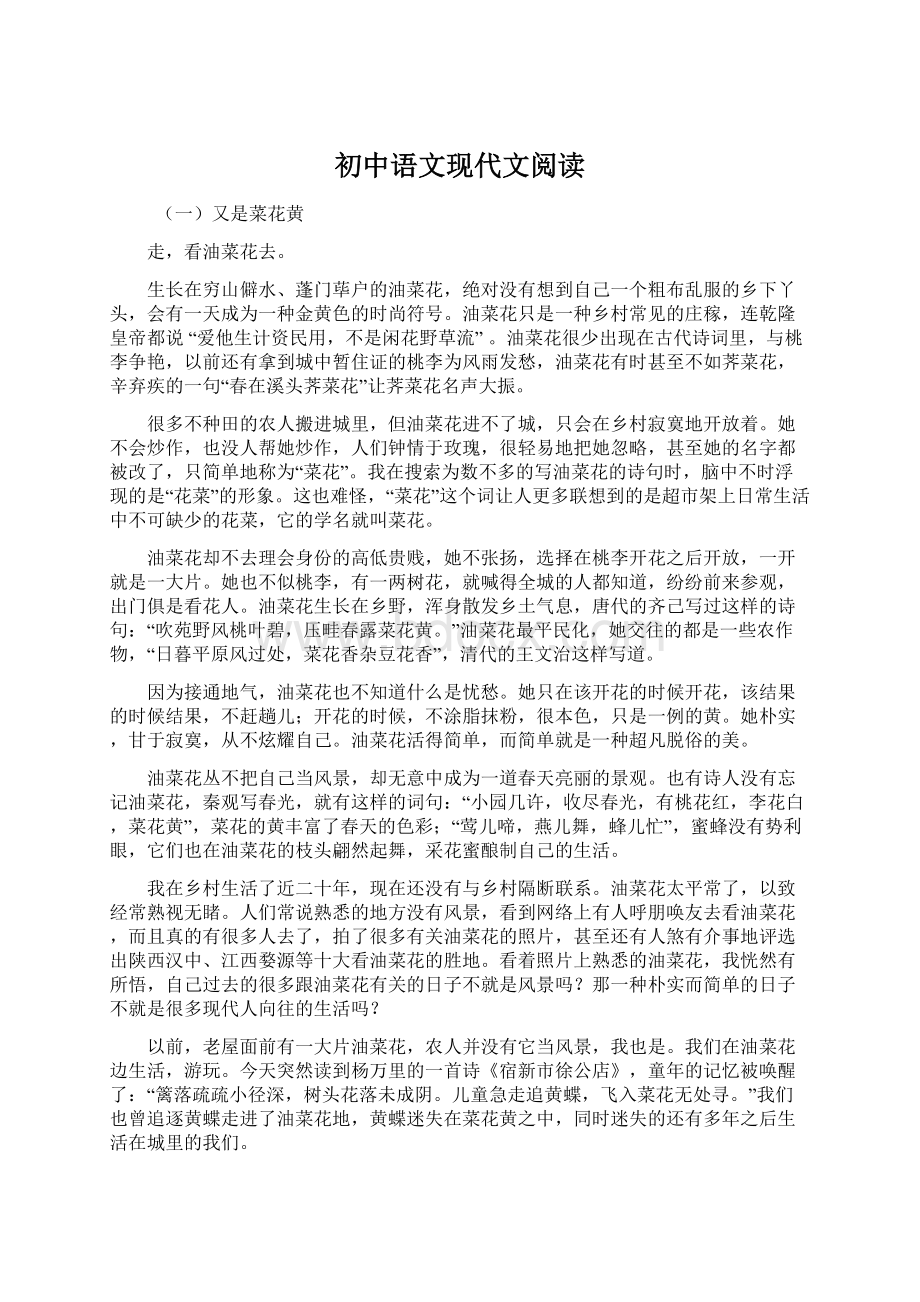 初中语文现代文阅读.docx_第1页