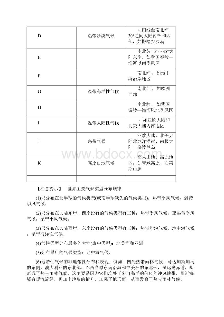 高考地理一轮复习教案 第8讲 全球气候变化和气候类型的判断 学生版.docx_第3页