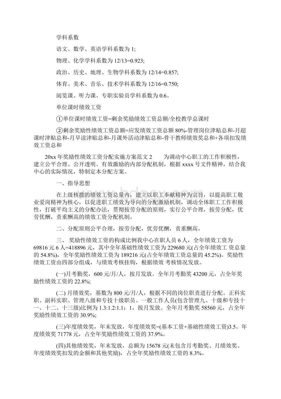 奖励性绩效工资分配实施方案.docx_第3页