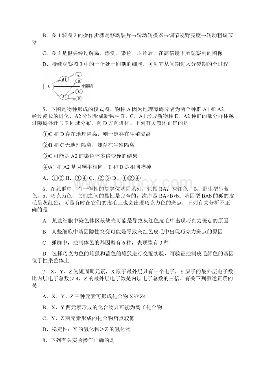 陕西省师大附中西工大附中届高三第十一次适应性训练理综.docx_第2页