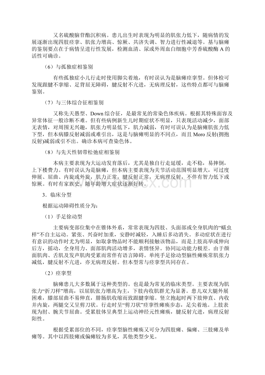 小儿脑瘫康复临床路径Word格式文档下载.docx_第2页