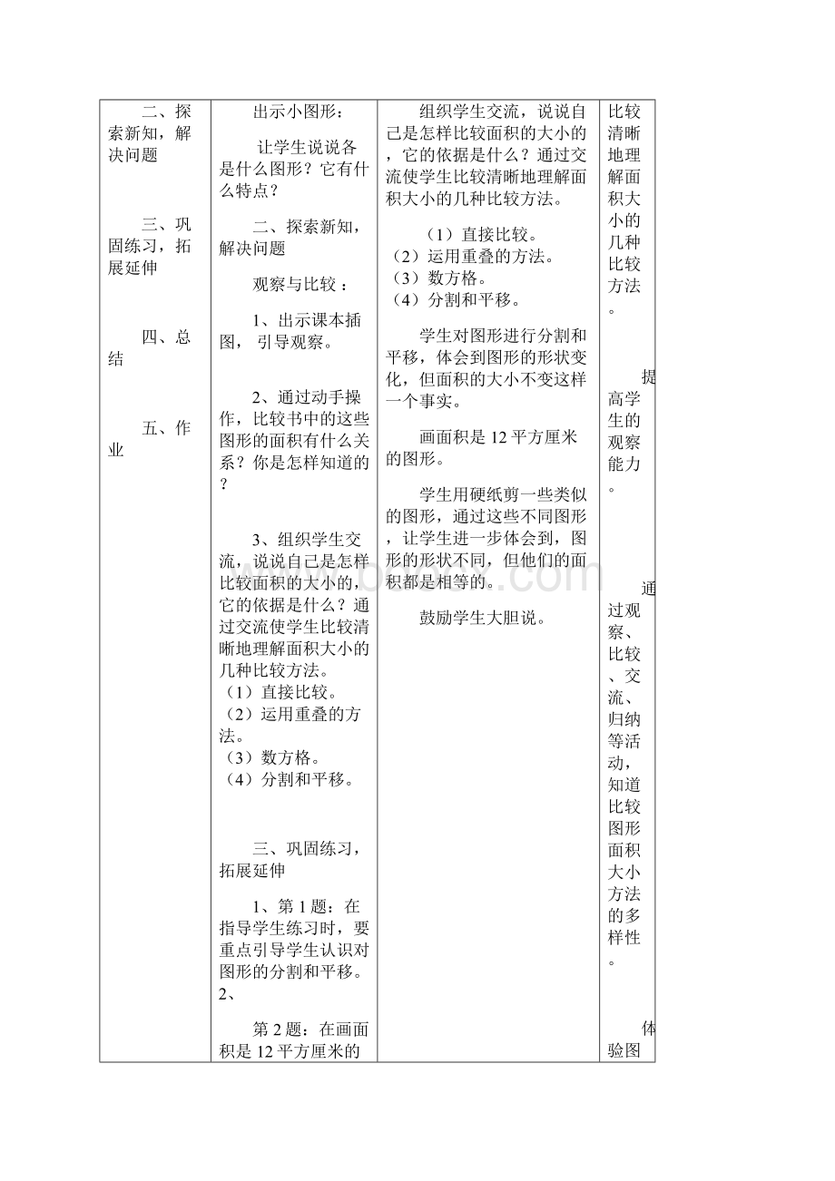 五年级数学第四单元多边形的面积表格式教案.docx_第2页