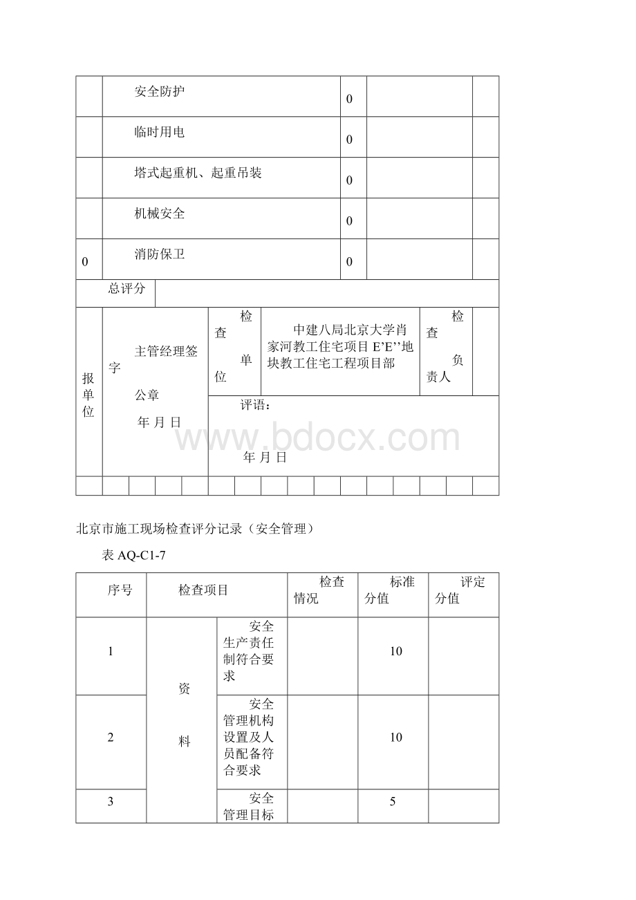 新安全资料管理规程 施工现场评分表及评分说明.docx_第2页