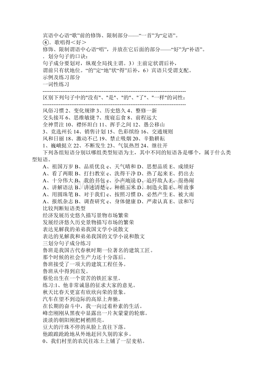 K12学习六年级语文复习划分句子成分.docx_第2页