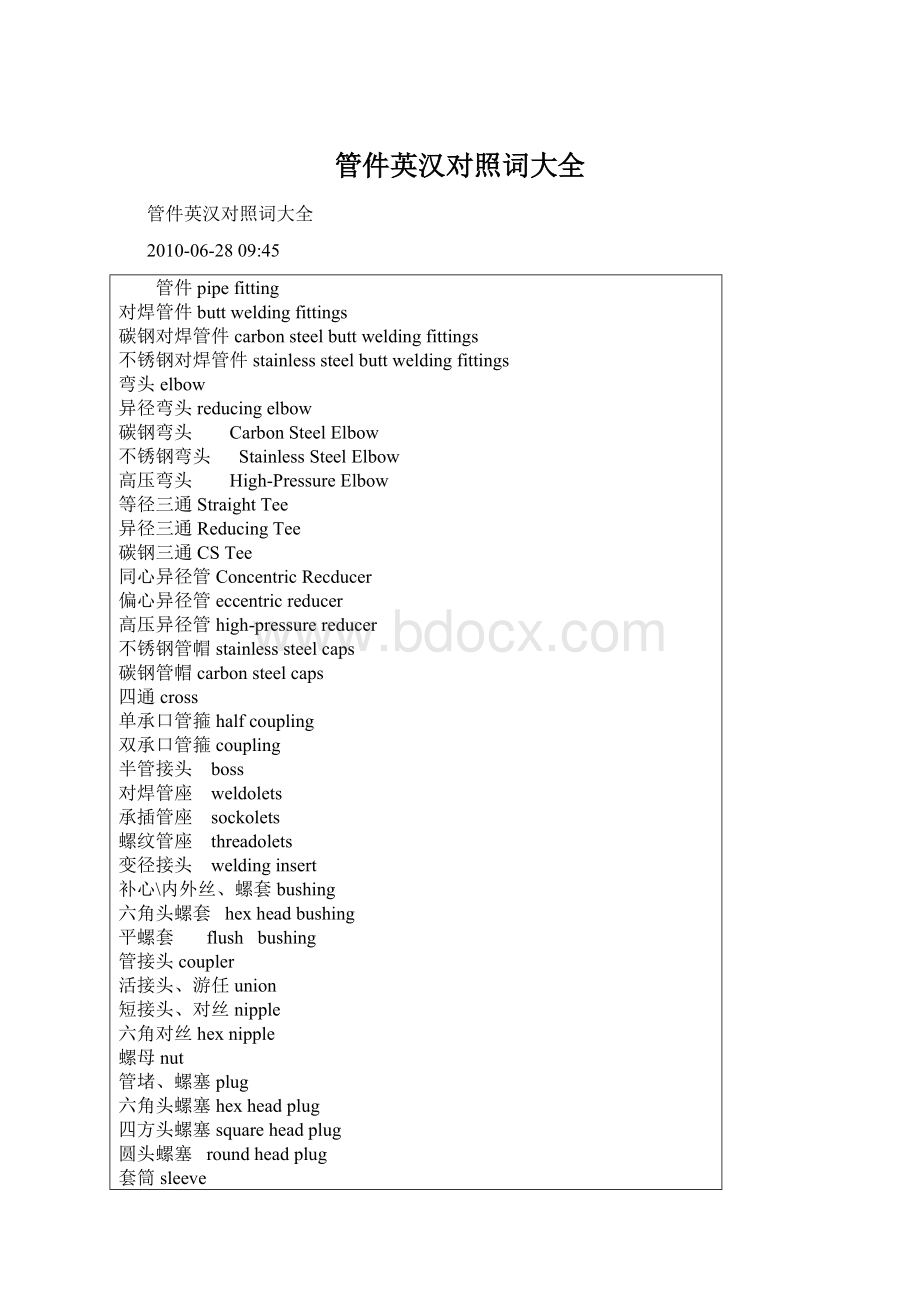 管件英汉对照词大全.docx_第1页