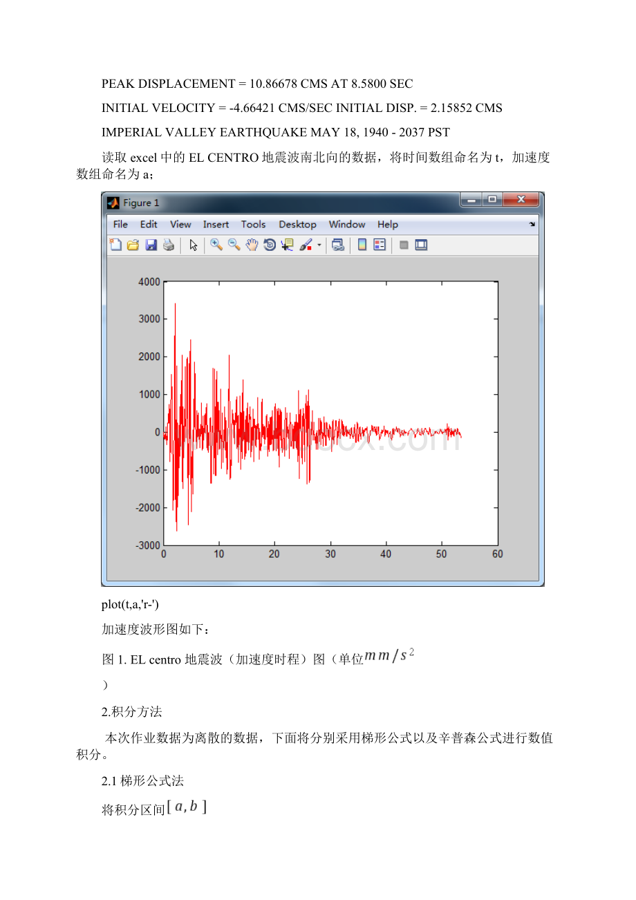 elcentro地震波积分Word文档下载推荐.docx_第2页