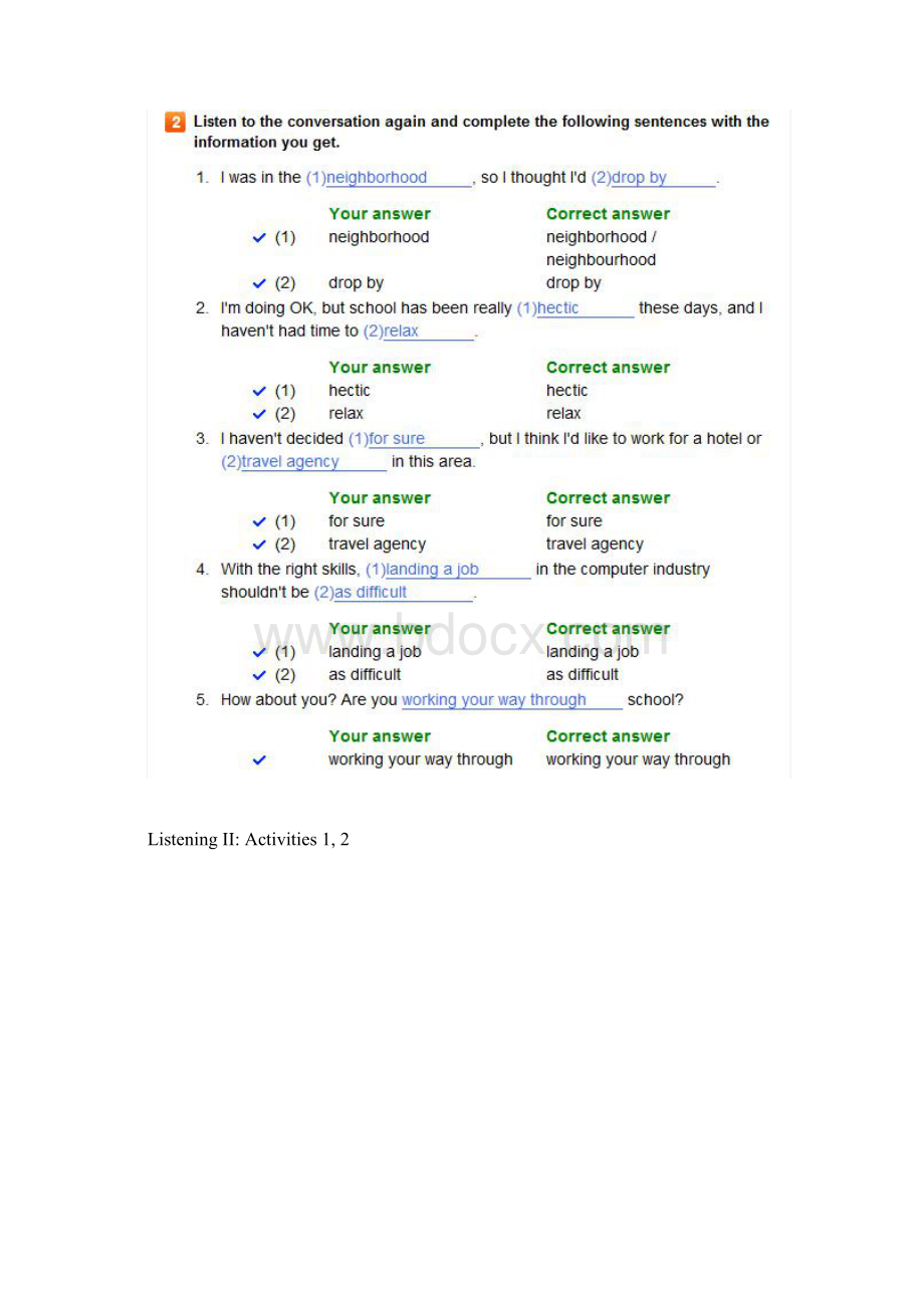 外研社新编大学英语视听说教程4Unit7 College LifeWord格式文档下载.docx_第2页