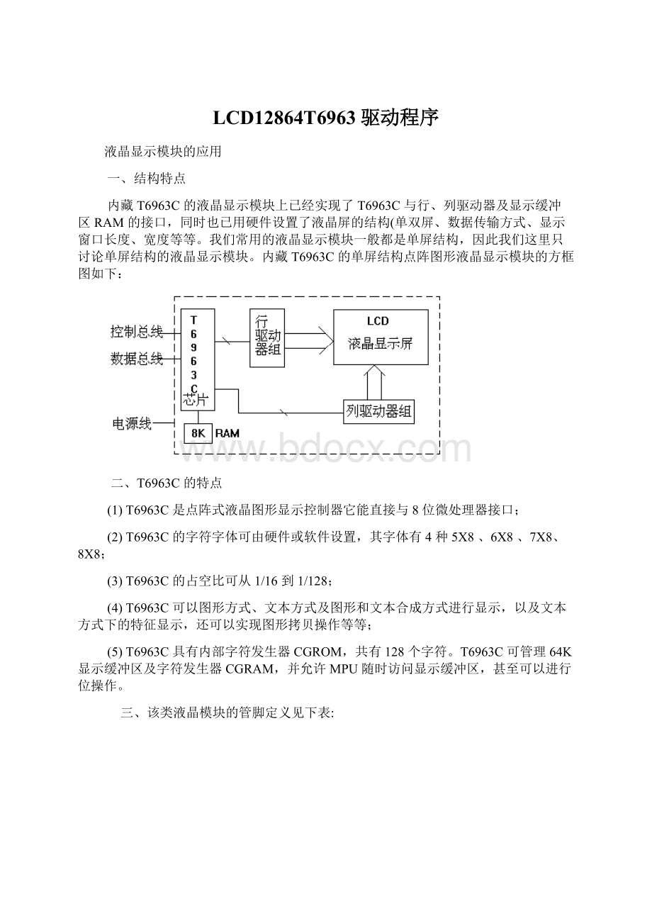 LCD12864T6963驱动程序.docx